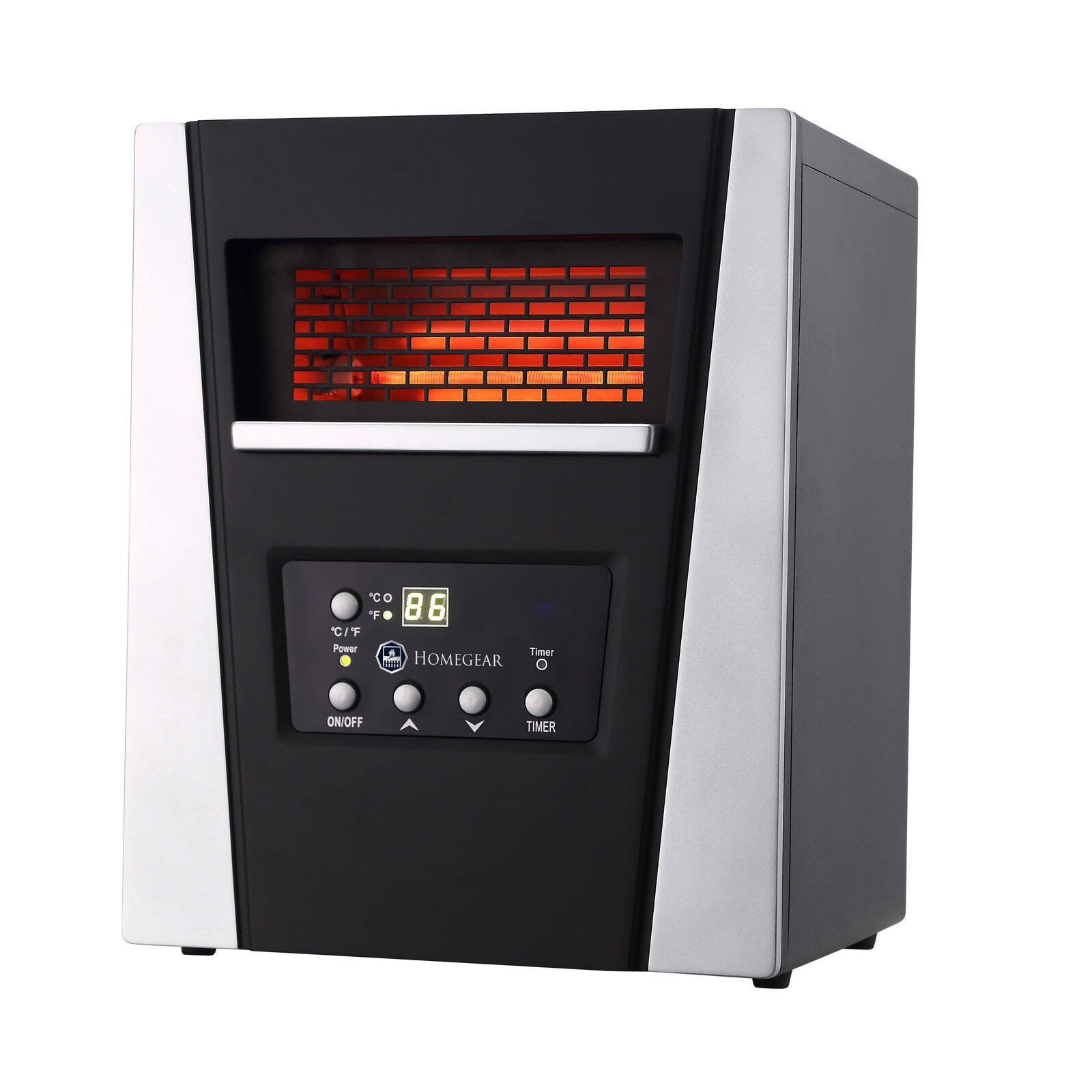 Homegear 1500 sqft Infrared Electric Portable Space Heater Black Remote Control