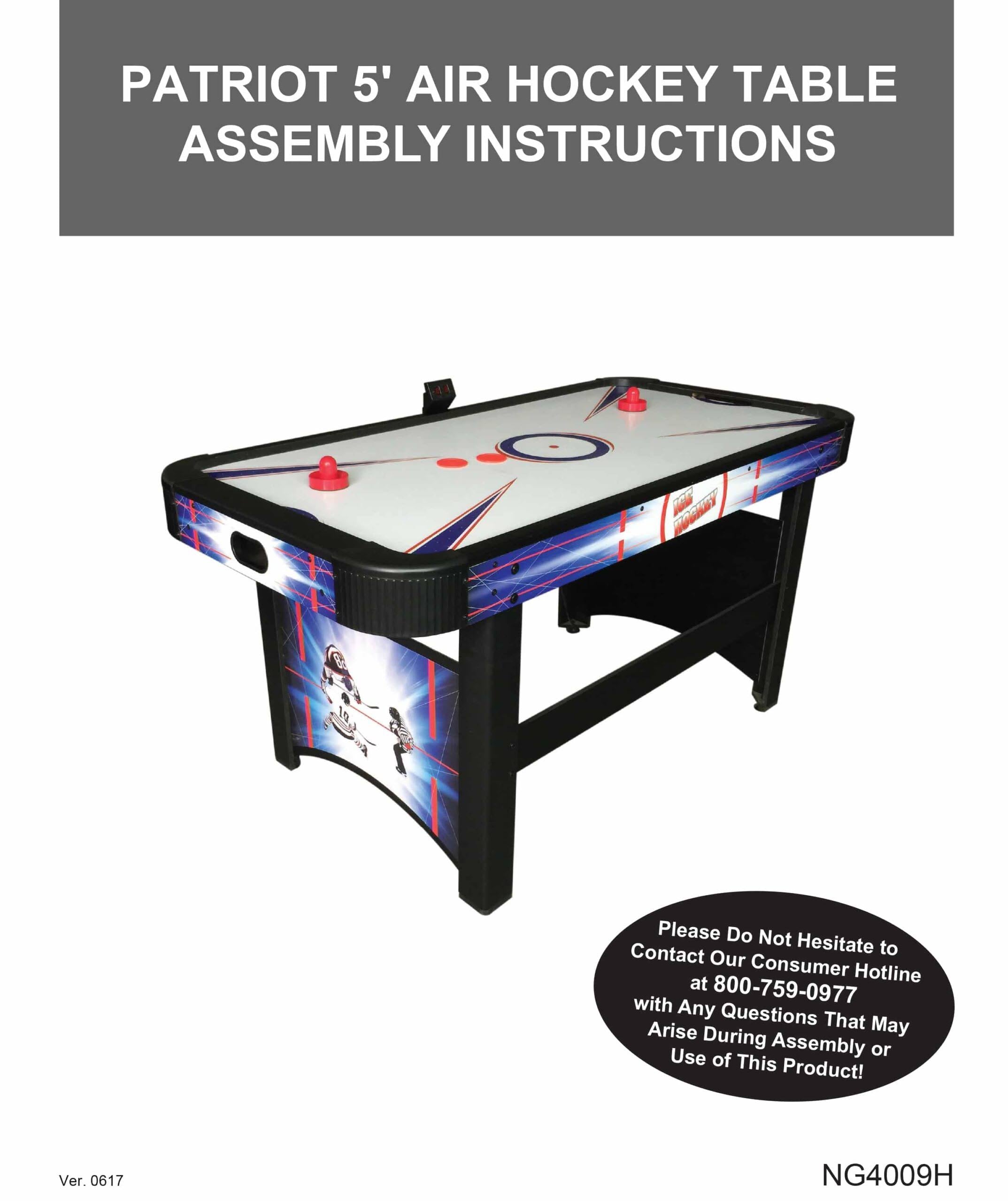 Hathaway 4 ft. Hat Trick Air Hockey Table Y6458