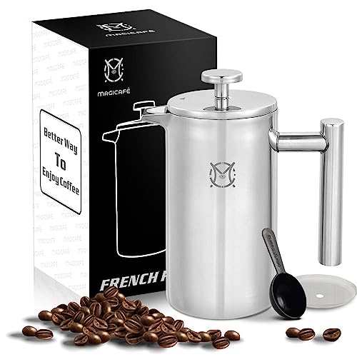 French Press Coffee Maker 350ML Stainless Steel Thermal H244884