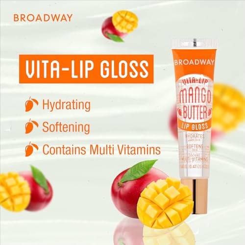 Ruby Kisses Broadway Vita-Lip Clear Lip Gloss 8 Pack, Ultra-Hydrating with Vitamins T1692