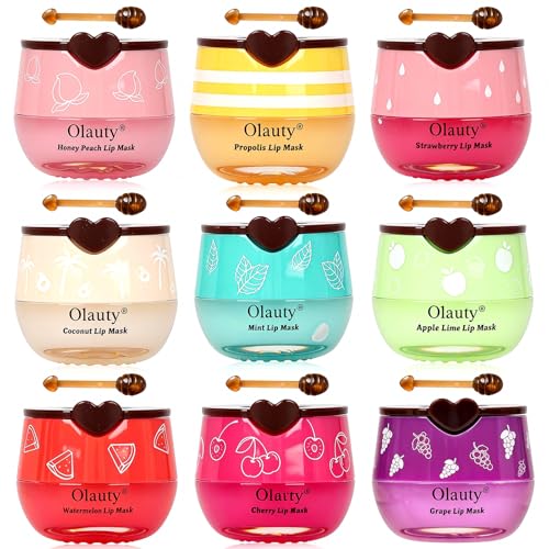 6 PCS Bee Lip Balm Mask Honey Pot, Moisturizing Overnight Lip Care M561365