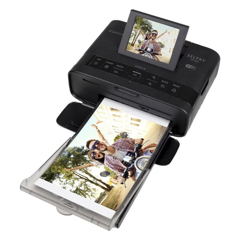 Canon SELPHY CP1300 Wireless Compact Photo Printer with AirPrint and Mopria, Black with KP108 Paper and Hard Case R721602