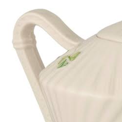 Belleek Harp Shamrock Teapot Q9064