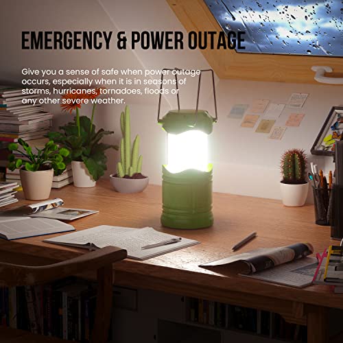 Lichamp LED Camping Lantern 4 Pack, Battery Powered Portable Hanging Light X975