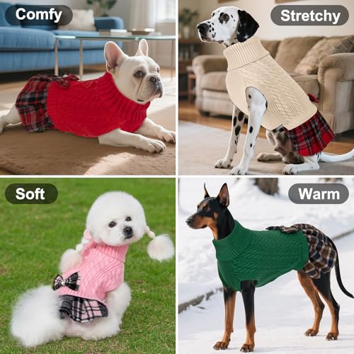 KYEESE Dog Sweater Knitwear with Bowtie for Small Dogs R875009