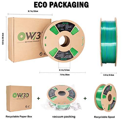 OVV3D Wood PLA Filament Bundle 1.75mm 200g 4 Pack Y521193