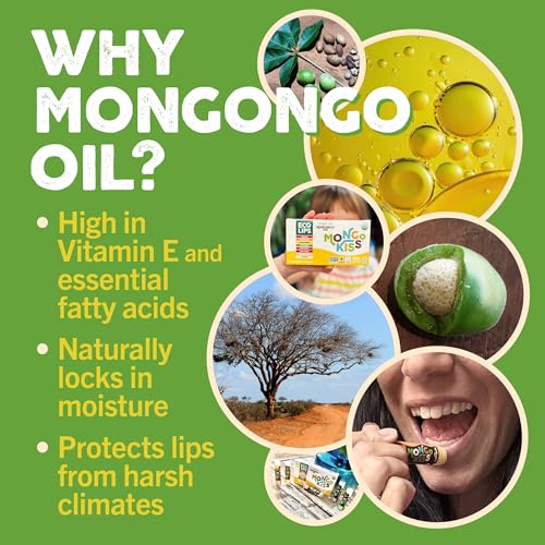 Mongo Kiss USDA Organic Lip Balm Set 8-pack with Mongongo Oil & Cocoa Butter B2380