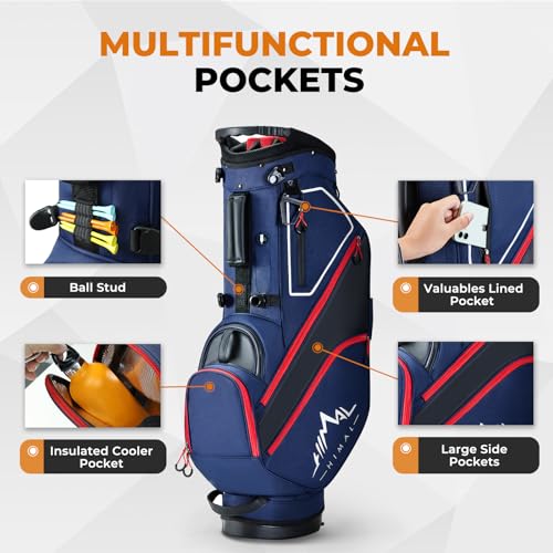 14 Way Dividers Golf Stand Bag Lightweight with Multiple Pockets E912707
