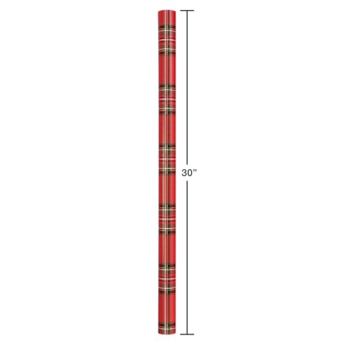 American Greetings Christmas Wrapping Paper Set, Red and Tan Brown, 120 sq ft, 4 Rolls R967653