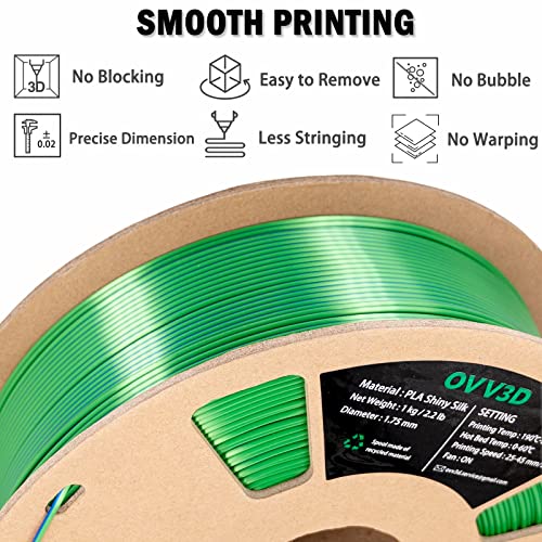 OVV3D Wood PLA Filament Bundle 1.75mm 200g 4 Pack Y521193