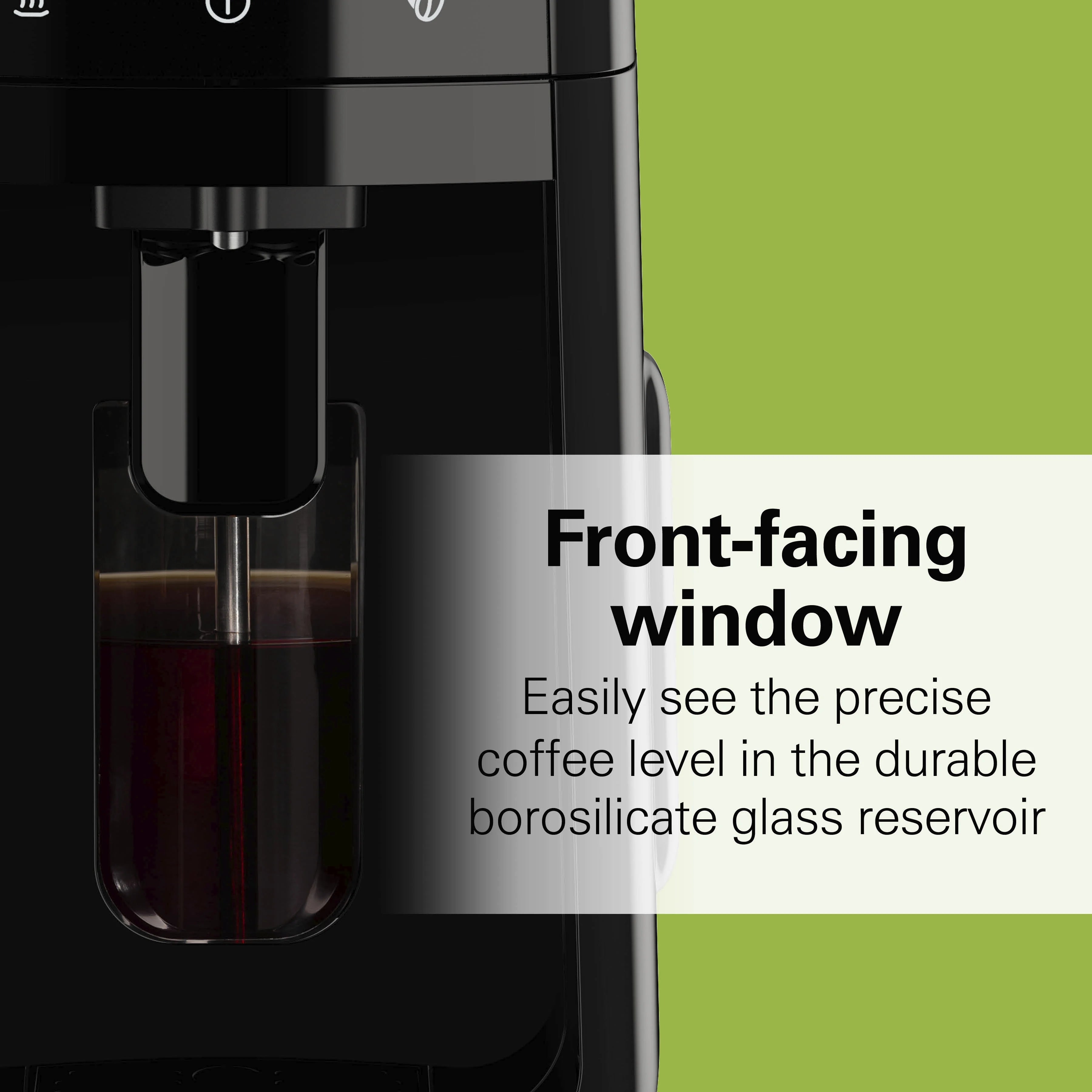 Hamilton Beach One Press Dispensing Coffee Maker, 12 Cup, Black P268