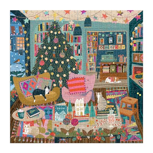 Galison Season's Reading 500 Piece Foil Jigsaw Puzzle Y474646