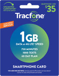Tracfone Smartphone Only Plan - 60 Days / 750 Minutes / 1000 texts / 1GB Data - Megean