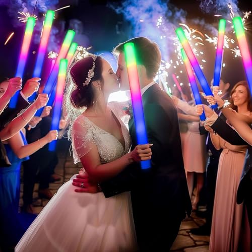 68 Pack LED Foam Glow Sticks for Weddings & Parties L39023