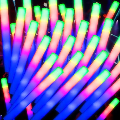 68 Pack LED Foam Glow Sticks for Weddings & Parties L39023