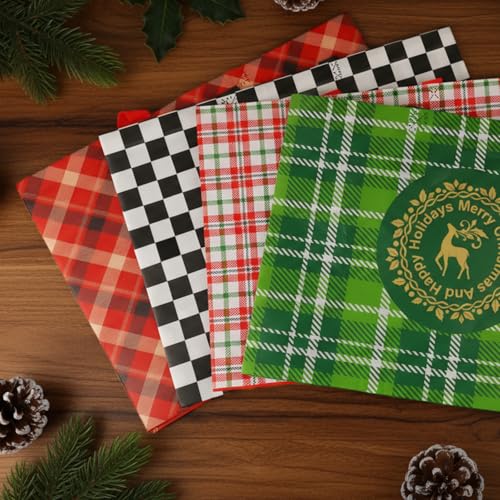habgp 20 Pack Christmas Gift Bags Assorted Sizes with Handle, Reusable Tote K88379