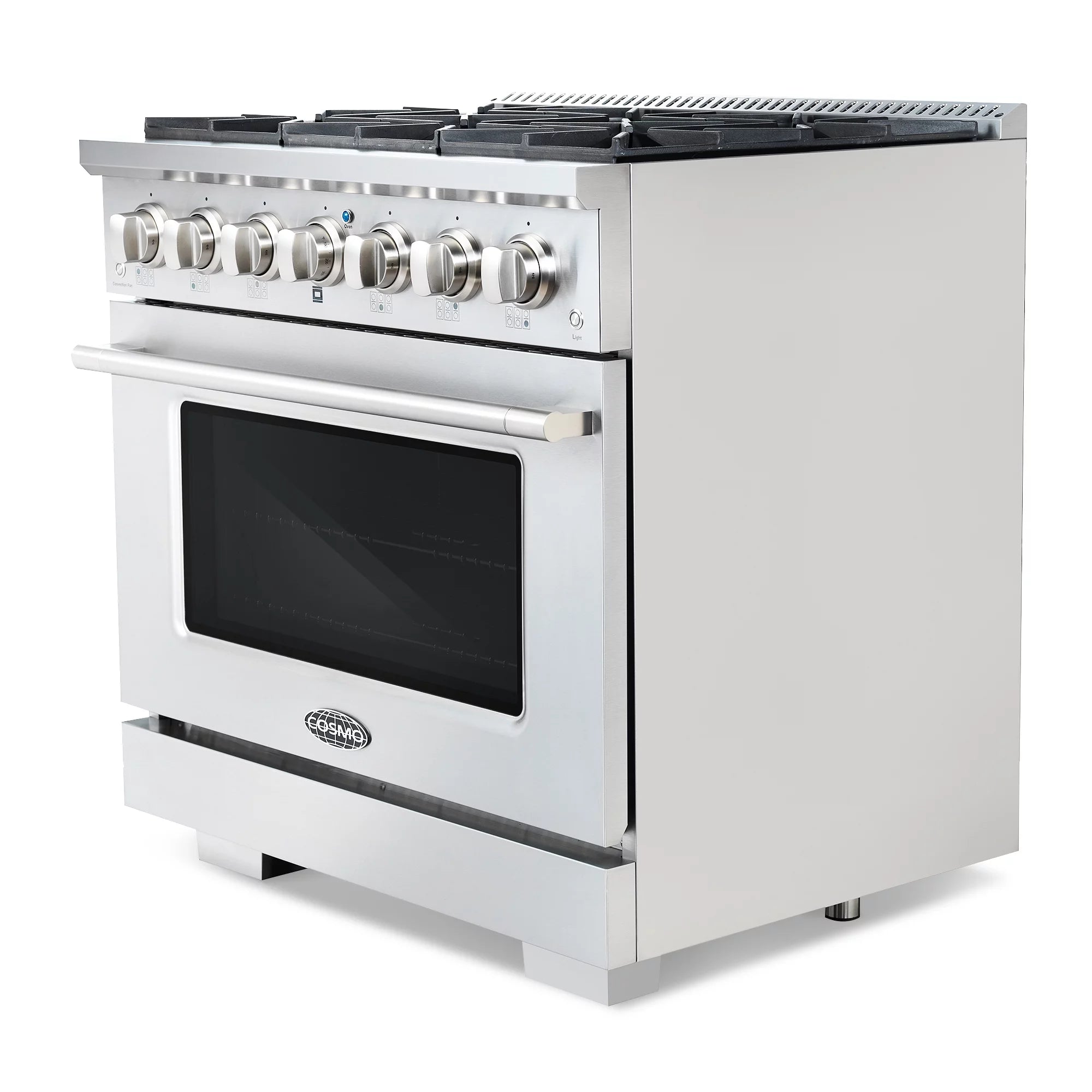 Cosmo 2 Piece Kitchen Appliance Package with 36" Gas Range & Under Cabinet Range Hood Y462307