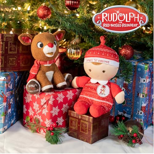 KIDS PREFERRED Santa Claus Rudolph Musical Stuffed Animal Plush, 8 Inches T218638