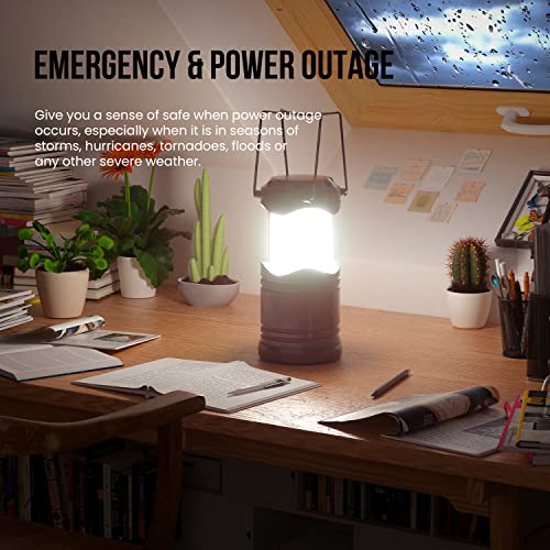 Lichamp LED Camping Lantern 4 Pack, Battery Powered Portable Hanging Light X975