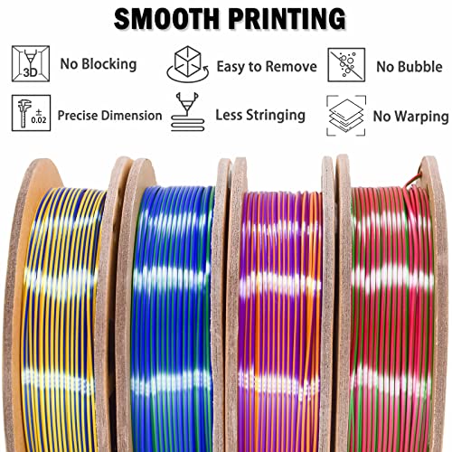 OVV3D Wood PLA Filament Bundle 1.75mm 200g 4 Pack Y521193