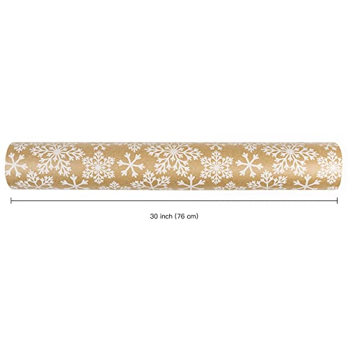 RUSPEPA Christmas Wrapping Paper Jumbo Roll Kraft Paper, Christmas Tree Design, 30 in x 100 ft U53088