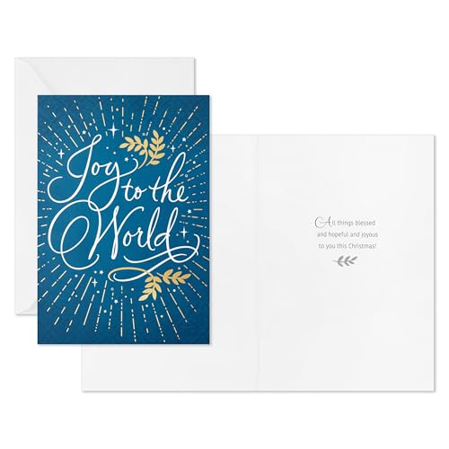 Hallmark Boxed Christmas Cards Joy to the World 40 Cards with Envelopes F938651