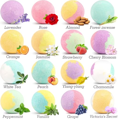 Organic Bath Bombs Gift Set for Women Relaxing X8430