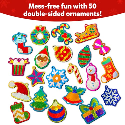 Skillmatics Foil Fun Christmas Ornaments, Mess Free Art Craft Kit for Kids Ages 4-9 S207