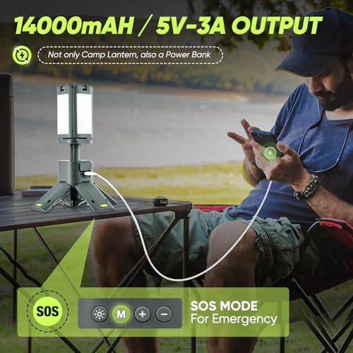 Portable Camping Light 14000mAh Rechargeable Lantern with Magnetic Base Z942