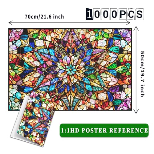 Jigsaw Puzzles for Adults 1000 Pieces Christmas Snowman with Poster E2938
