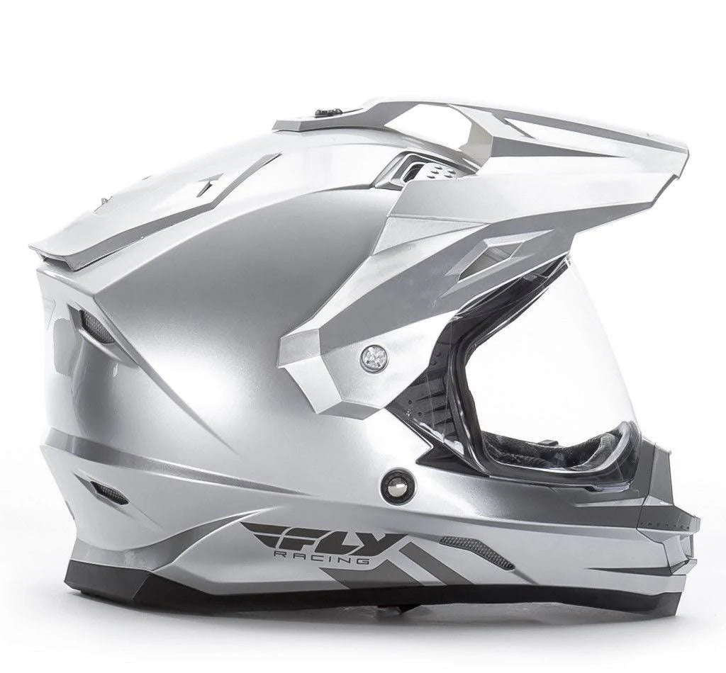 Fly Racing Trekker Solid Helmet Silver K491770