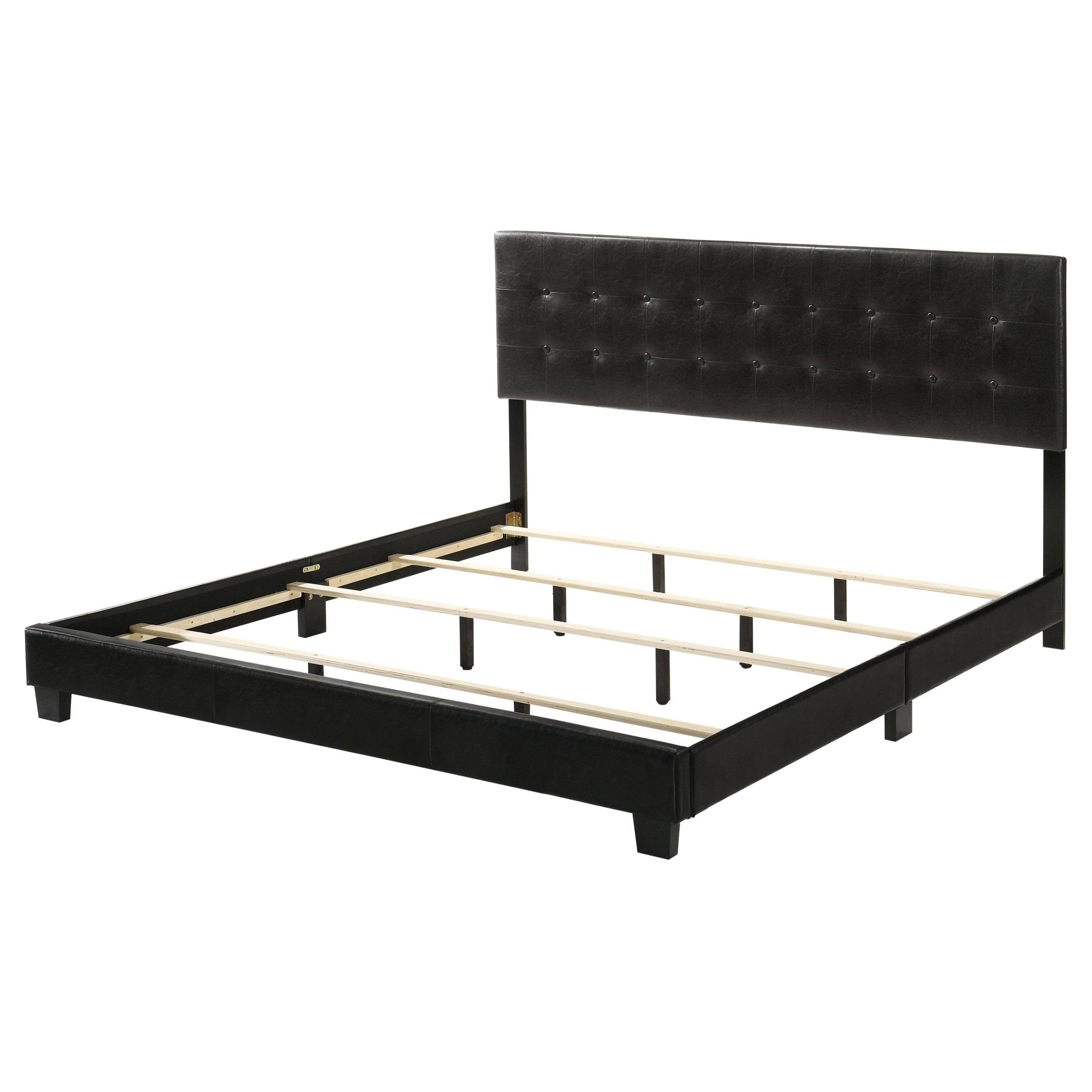 Glory Furniture Caldwell Faux Leather Panel Twin Bed Black G863407