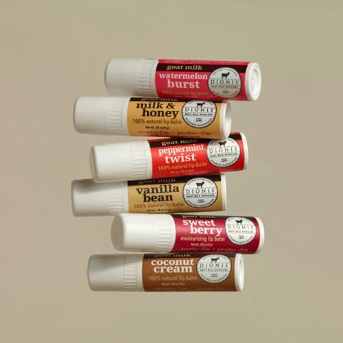 Dionis Goat Milk Lip Balm Ornament 6-Piece Variety Pack S6767
