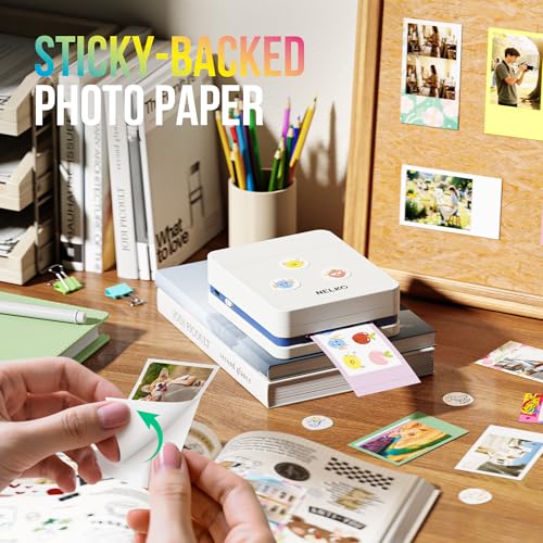 Nelko PP01 Portable Mini Photo Printer for iOS & Android, White Z15552