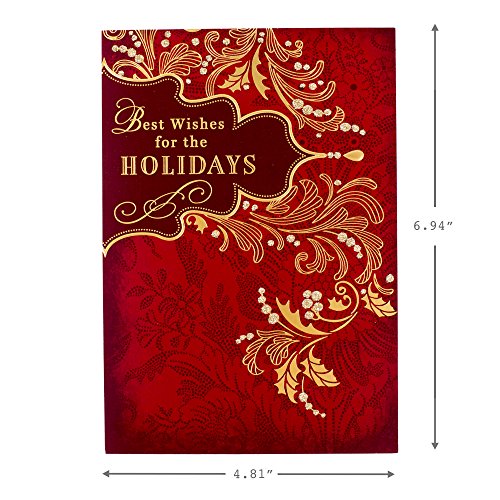 Hallmark Boxed Christmas Cards, Jewel-Tone Floral, 72 Cards with Envelopes H490