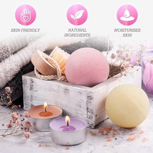 Organic Bath Bombs Gift Set for Women Relaxing X8430