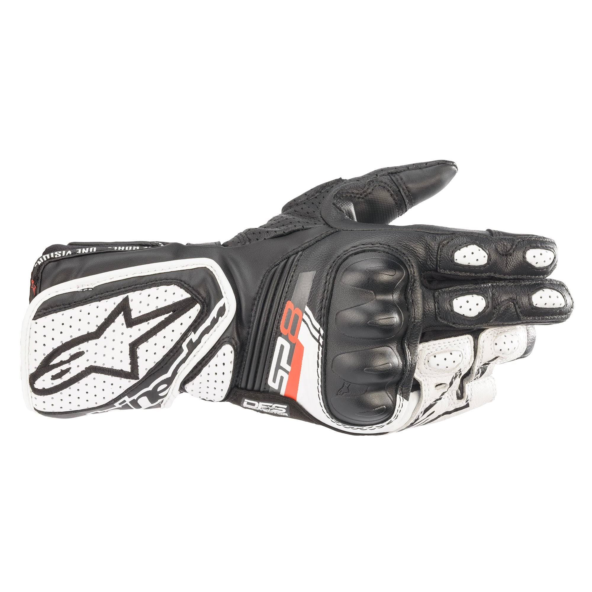 Alpinestars Stella SP-8 V3 Gloves - Black/White - Size X-Small - Avayadevconnect