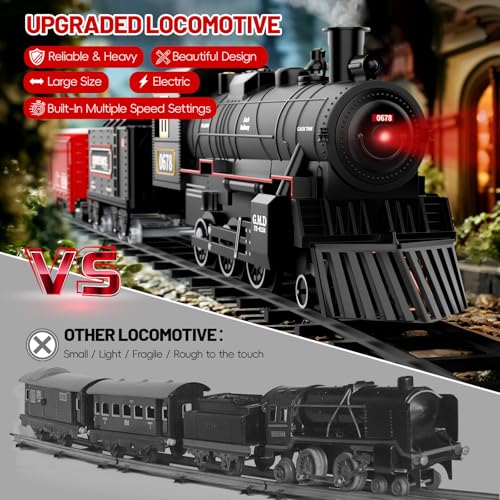 Electric Train Set with Smoke, Lights & Sound for Kids P7649