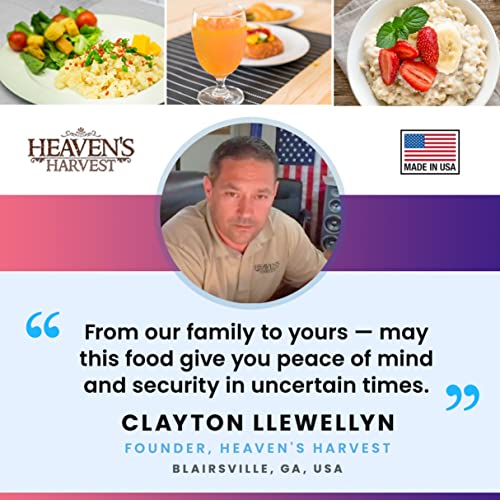 Heaven’s Harvest 25-Year Family Food Kit, Freeze Dried Emergency Food Supply in Waterproof Bucket J222