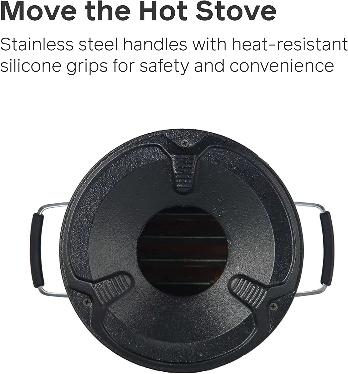 Rocket Stove Portable Camp Stove for Outdoor Cooking, Dual-Fuel Wood & Charcoal E5312