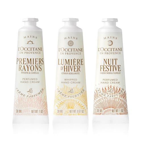 L’Occitane Glow & Go Hand Cream Trio, Peony, Lemon & Vanilla K5122