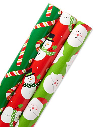 American Greetings Kids Christmas Wrapping Paper Set, 120 sq ft, 4 Rolls with Bows and Tags I837576