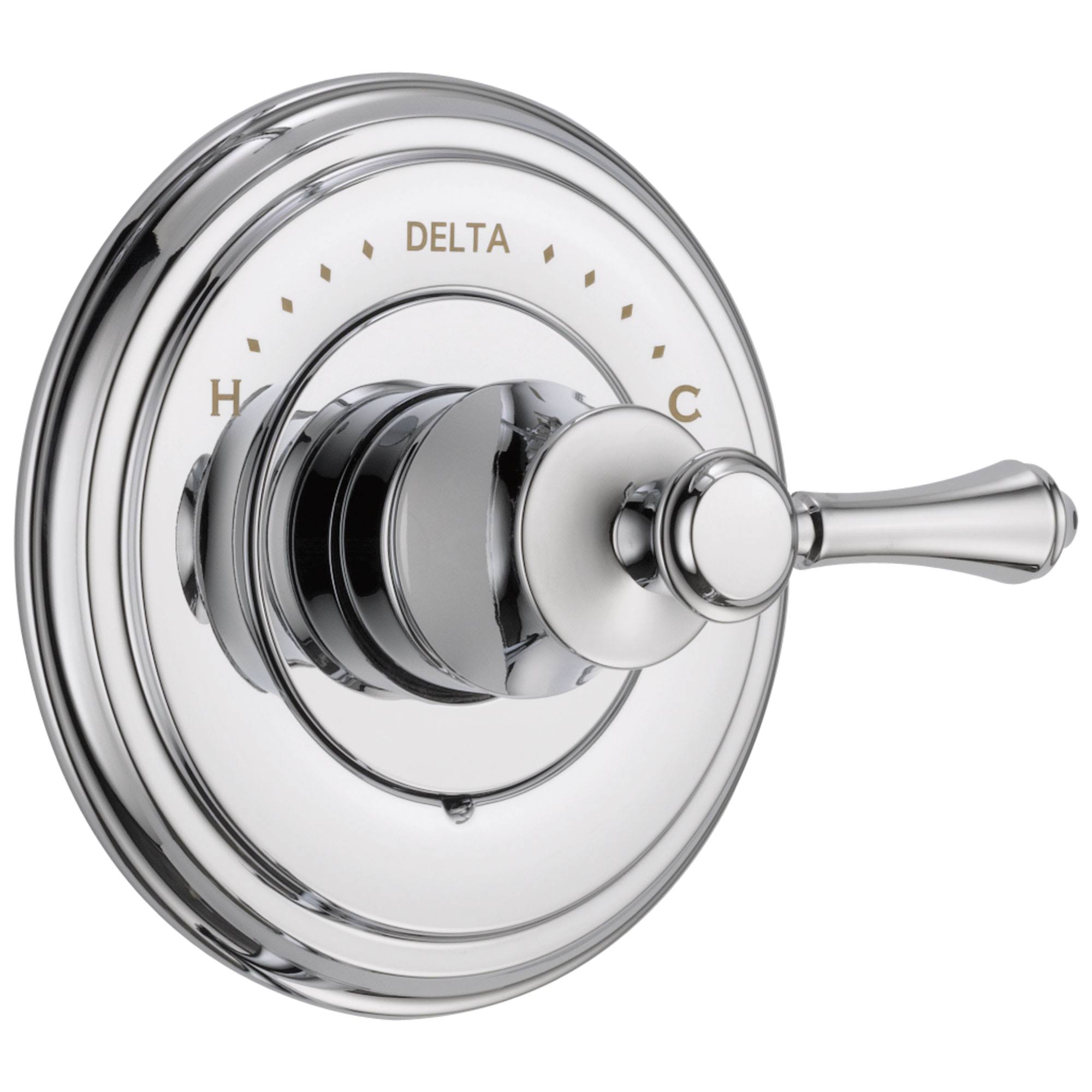 Delta Cassidy Collection Chrome Finish Monitor 14 Series Shower Faucet Control Complete Item with Single Lever Handle and Valve