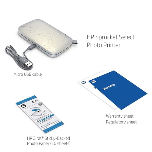 HP Sprocket Portable 2x3 Instant Photo Printer (Luna Pearl) A89391