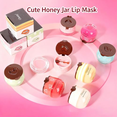 4 PCS Bee Lip Balm Honey Pot Variety Pack Lip Mask P935061