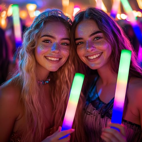 68 Pack LED Foam Glow Sticks for Weddings & Parties L39023