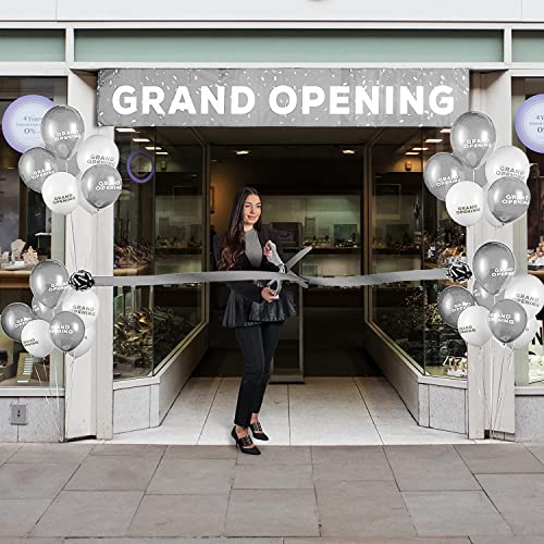 Deluxe Grand Opening Ribbon Cutting Kit - 25" Giant Scissors with Gold Satin Ribbon M4491