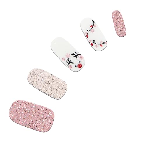 Dashing Diva Gloss Nail Strips Santa Baby - Gel Nail Stickers, 32 Count R845