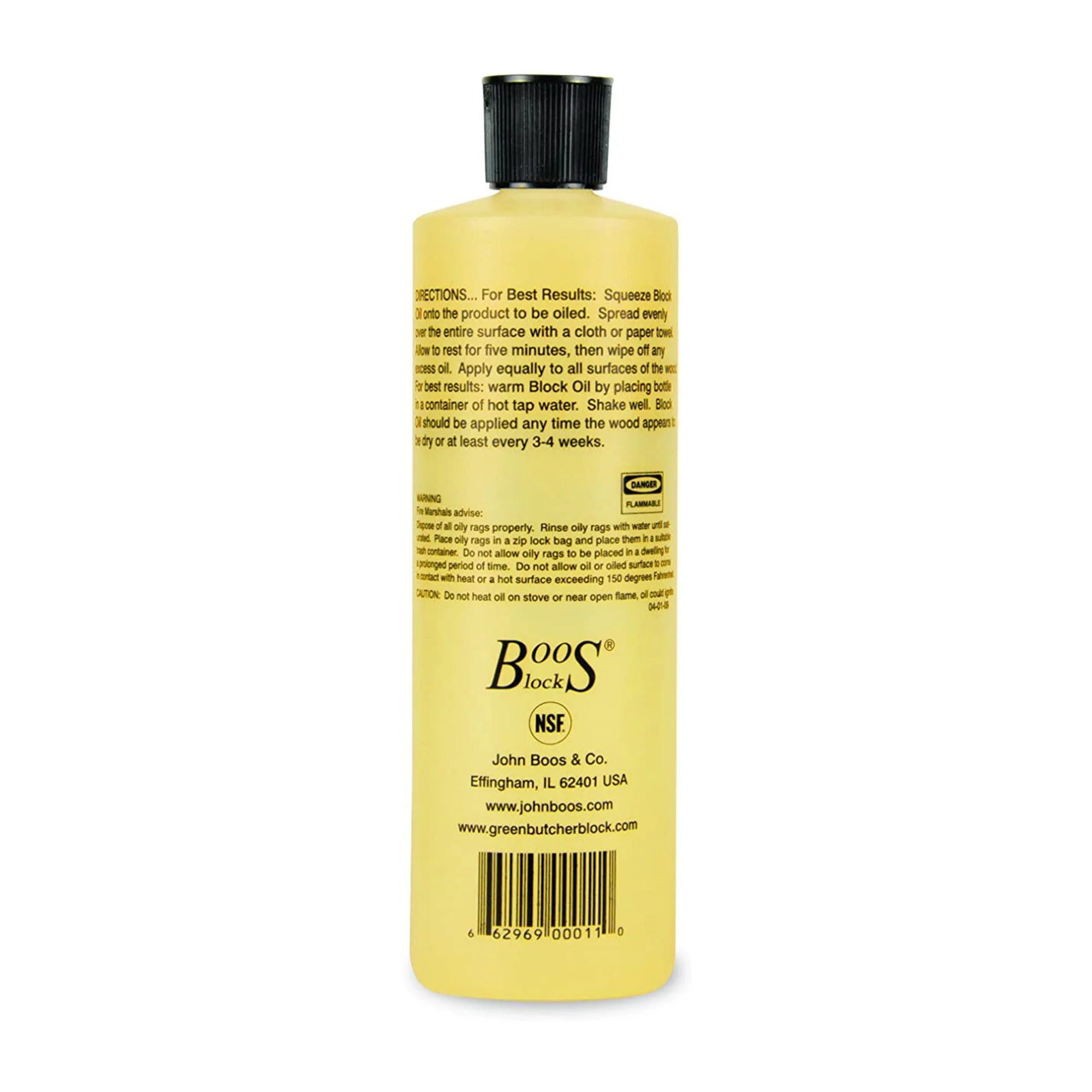 John Boos Block 16 fl oz Mystery Oil and Applicator Cutting Board Care Set M991