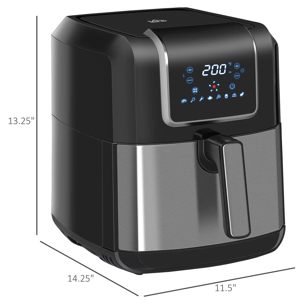 HOMCOM Air Fryer 6.9 Quart with Digital Display, Black Y897154